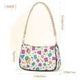 thumbnail image 3 of FORMRS Womens Shoulder Bag with Chain Strap Clutch Purse Cute Tote Handbag, Beige Retro Pattern, 3 of 7