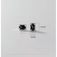 thumbnail image 2 of K-KED Gold Plated 925 Sterling Silver 6*4mm CZ Pink/Green Crystal Stud Earrings-Silver-Black, 2 of 6