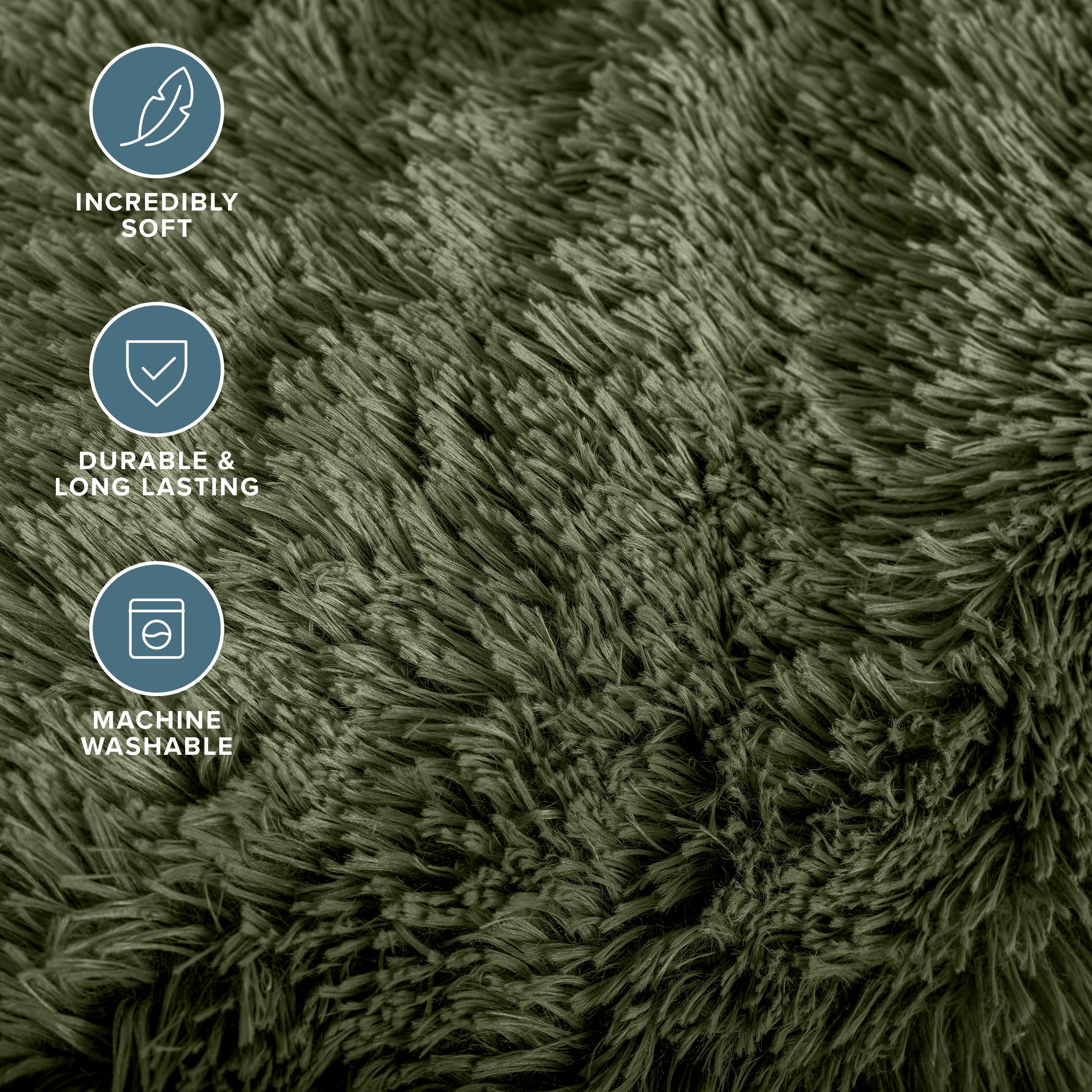 Bare Home Shaggy Blanket - 90" x 108" - Ultra Soft Fleece - King, Cypress