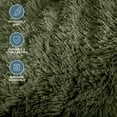 thumbnail image 5 of Bare Home Shaggy Blanket - 90" x 108" - Ultra Soft Fleece - King, Cypress, 5 of 7