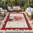 thumbnail image 2 of Valentine's Day Outdoor Rug for Patio/Deck/Porch, Non-Slip Large Area Rug 6 x 9 Ft, Rustic Vintage Gnomes Love Rose Flowers Indoor Outdoor Rugs Washable Area Rugs, Camping Rug Carpet Runner, 2 of 8