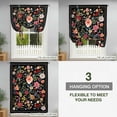 thumbnail image 3 of Tie Up Curtains for Windows Black Floral Valance Adjustable Balloon Curtain Farmhouse Vintage Flower Tie Up Shades for Kitchen Living Room Bedroom Privacy Curtain Drape 34x45 Inch, 3 of 9
