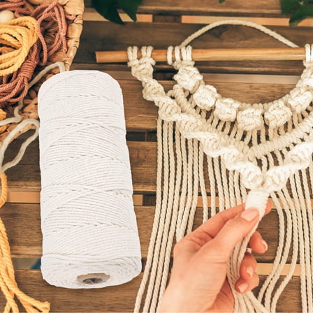 Supvox 1 Roll White Craft Twine Strong Cotton Rope for DIY Handicraft Enthusiasts