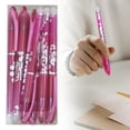 thumbnail image 2 of 12 Pack Retractable Erasable Gel Pens, Fine Point 0.5 Mm, Make Mistakes Disappear, Black Or Blue Pens for Writing, Journaling and Crossword Puzzles(Hot Pink), 2 of 9