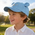 thumbnail image 2 of CAUYDY Baby Boys Baseball Cap Toddler Boy Baseball Hat Kid Ball Cap Newborn Hats Boys Girls Toddler Snapback Hat Kids Trucker Hats (Sizes 3-8 Years,H03-Blue), 2 of 5