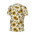 thumbnail image 6 of Wukai Sunflowers and Bees Print Men's Short-Sleeved Mesh T-Shirt,Quick-Dry Short Sleeve Workout T-Shirt-X-Large, 6 of 8