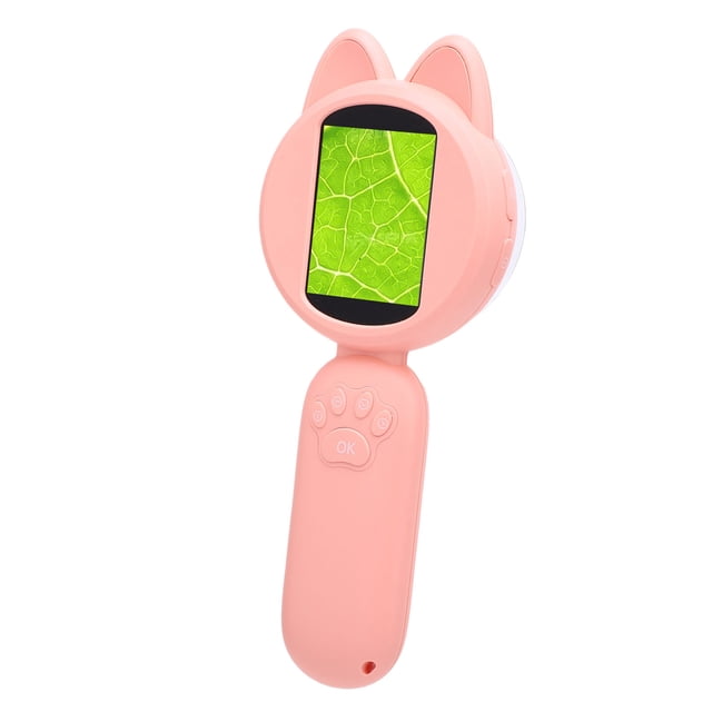 Handheld Digital Microscope, 2 Inch Color Screen Microscope Camera 4x Zoom Handheld Microscope with 8 LED Lights for Kids and Adults