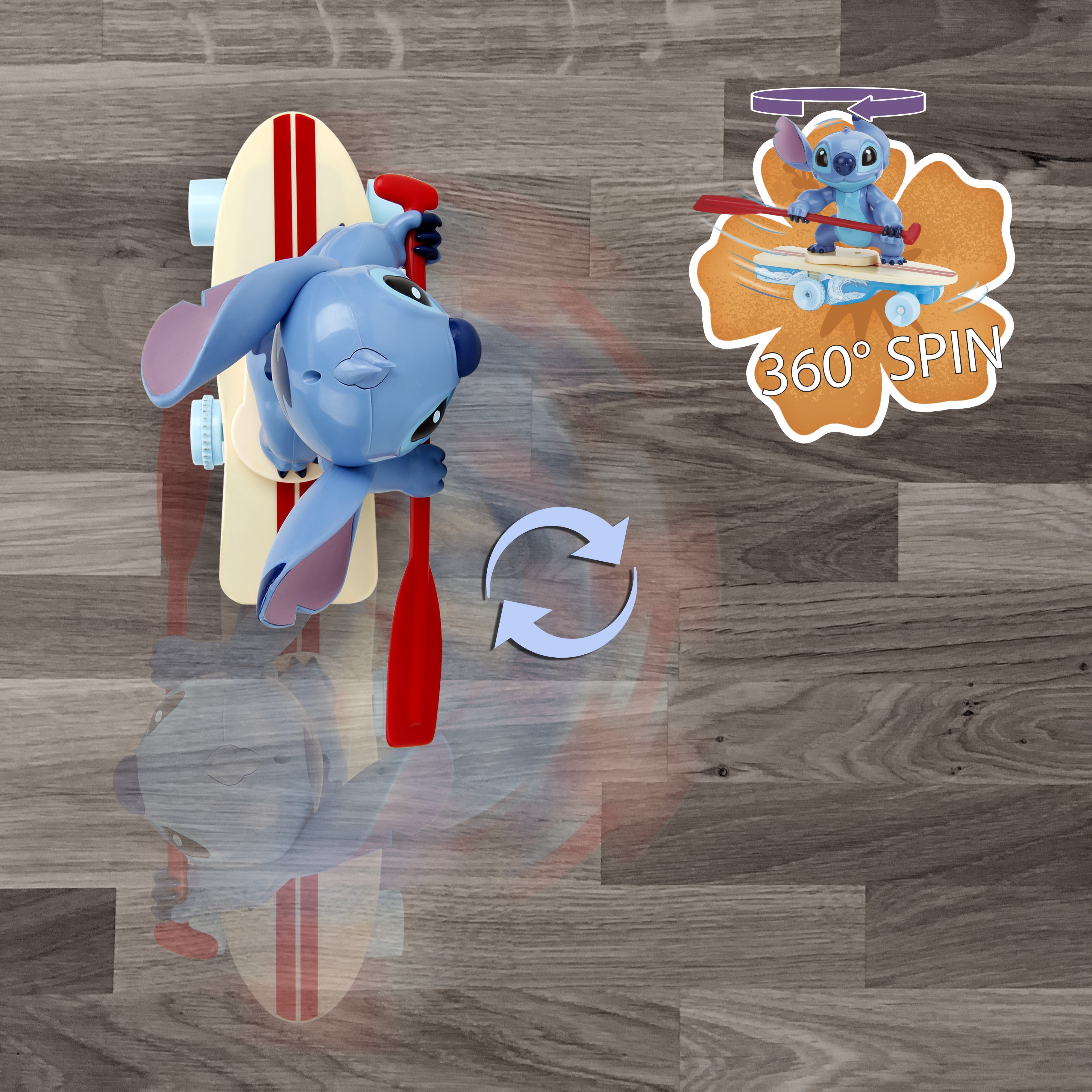 Jada Toys Radio Control Car with 360 Spin, Disney Lilo and Stitch, Ages 3 and up
