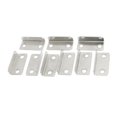 thumbnail image 3 of 10 Pcs Home Office Silver Tone Metal Right Angle Drawer Lock Strike Plate, 3 of 5