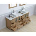 thumbnail image 5 of Vanity Art 72" Double Sink Freestanding Bathroom Vanity Set with Engineered Marble Top and Mirror, 5 of 10