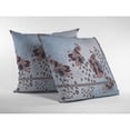 thumbnail image 2 of Amrita Sen Suede Zippered Pillow With Brown on Blue Finish CAIPL70FSDS18X18, 2 of 5