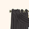 thumbnail image 2 of Kashi Home CP020009 57 x 90 In. Holly - Faux Silk Curtain Panel - Black, Pack of 2, 2 of 3