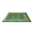 thumbnail image 2 of Ahgly Company Machine Washable Indoor Square Southwestern Turquoise Blue Country Area Rugs, 6' Square, 2 of 4