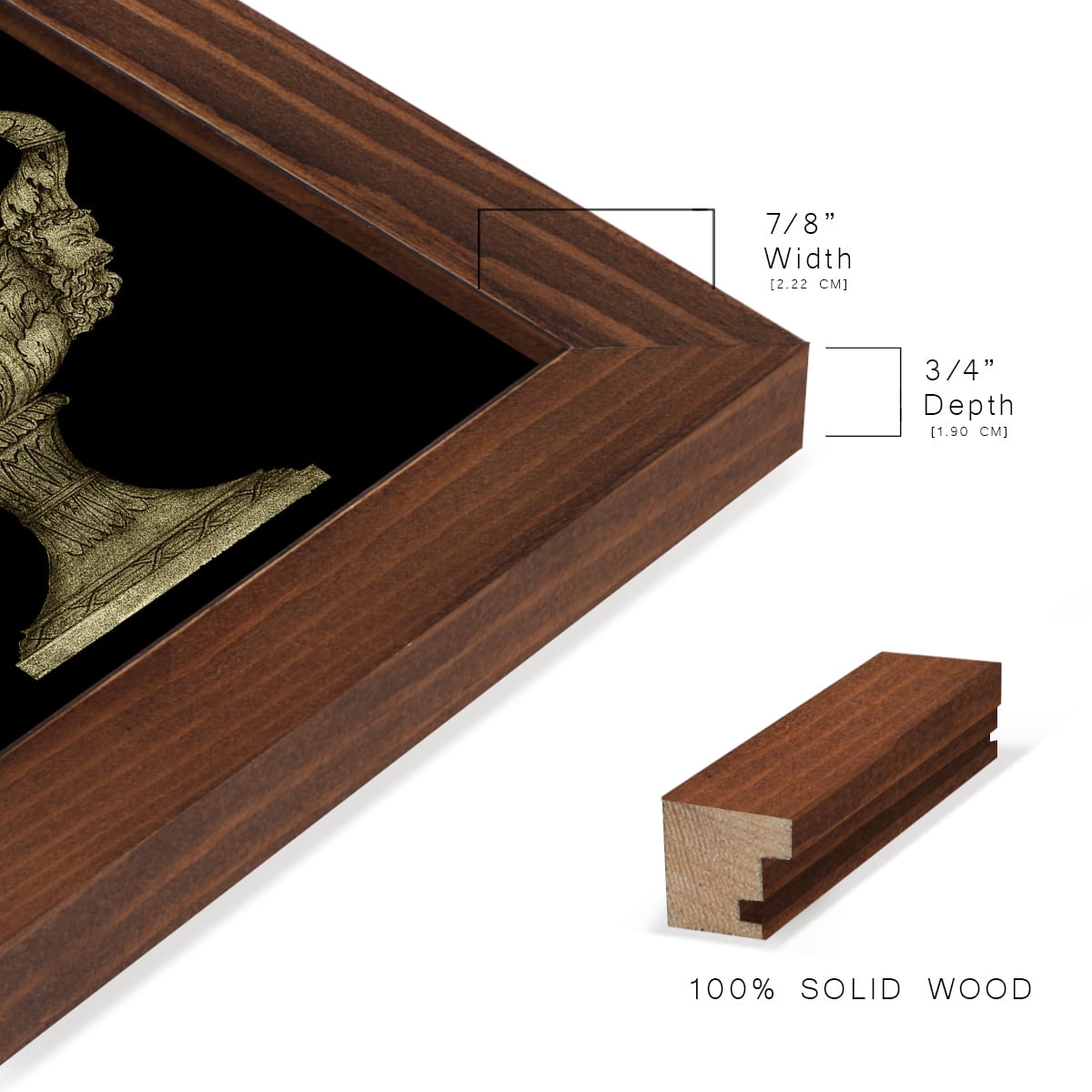 Garden Antiquities IV -Framed Print w/glass-Chestnut