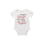 Gaono Newborn Baby Letter Print Romper Fashion Short Sleeve Romper