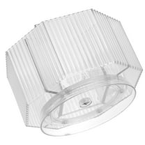 HOMEMAXS 1Pack Round Base Multi Grid Design Acrylic Pen Holder for Desk Organization 14 5X14 5X12in