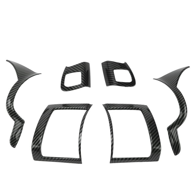 Garnitures de Couverture de Sortie de Courant d'Ac, Style de Fibre de Carbone Résistant à l'Usure 6pcs Console Centrale Couverture de Ventilation Anti-Rayures Anti-Uv pour les Adaptations de Voiture
