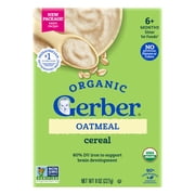 Gerber Organic Baby Cereal, Oatmeal for Babies, Infant Cereal, Organic Baby Food, Stage 1 8 oz