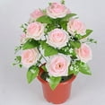 thumbnail image 3 of Simulated Rose Bouquet 12 Heads Rose Artificial Rose Bouquets Simulation Silk Fake Flowers Wedding Decoration Holding Flowers Home Decor Flores Artificial Flowers, 3 of 8