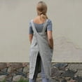 thumbnail image 5 of Cotton Linen Apron Cross Back Apron for Women with Pockets Pinafore Dress for Baking Cooking, 5 of 6
