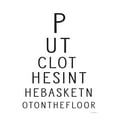 thumbnail image 2 of Lettered And Lined 19x24 Black Ornate Wood Framed with Double Matting Museum Art Print Titled - Put Clothes in the Basket, 2 of 4