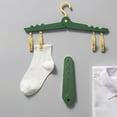 thumbnail image 2 of CSChome Plastic Clothes Hanger Foldable Children's Clothes Hanger: Travel Space Saving, Multi-Functional, Creative Rack, 2 of 7