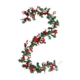 thumbnail image 1 of Guirlande de Fleurs Artificielles de Moins de 10 Houx et Baies Rouges avec et pour Sapin de Noël Cheminée Intérieur Extérieur Déco Maison, 1 of 9