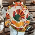 thumbnail image 5 of Sakmal Thanksgiving Womens Sweatshirts Cute Plus Size Sweatshirts Casual Turkeys Long Sleeve Shirts, 5 of 9