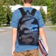 thumbnail image 4 of Easygdp Black And Blue Lightning Dragon Mochila Ligera de 15 Pulgadas para Estudiantes, Mochila Cómoda para la Escuela y Viajes, Correas Ajustables, 4 of 6