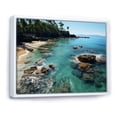 thumbnail image 3 of Designart "Unveiling Tropical Paradise Aerial Coral Beaches II" Oversized Coastal Framed Wall Art - Coastal Coral Coastal Beach Entryway Framed Wall Art, 3 of 7