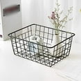 thumbnail image 6 of Wire Storage Baskets, Storage Baskets for Shelves,Premium Metal Storage Organizer Basket, Small Size Metal Baskets for Home Office Kitchen Household Pantry, Black, 6 of 8