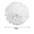 thumbnail image 2 of BalsaCircle 6 Pieces White 8" Paper Pom Poms Balls Bridal Event Birthday Party Decorations, 2 of 4