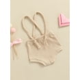 thumbnail image 3 of Qmyliery Baby Girls Boys Fashion Suspender Shorts, Summer Solid Color Short Trousers, 3 of 8