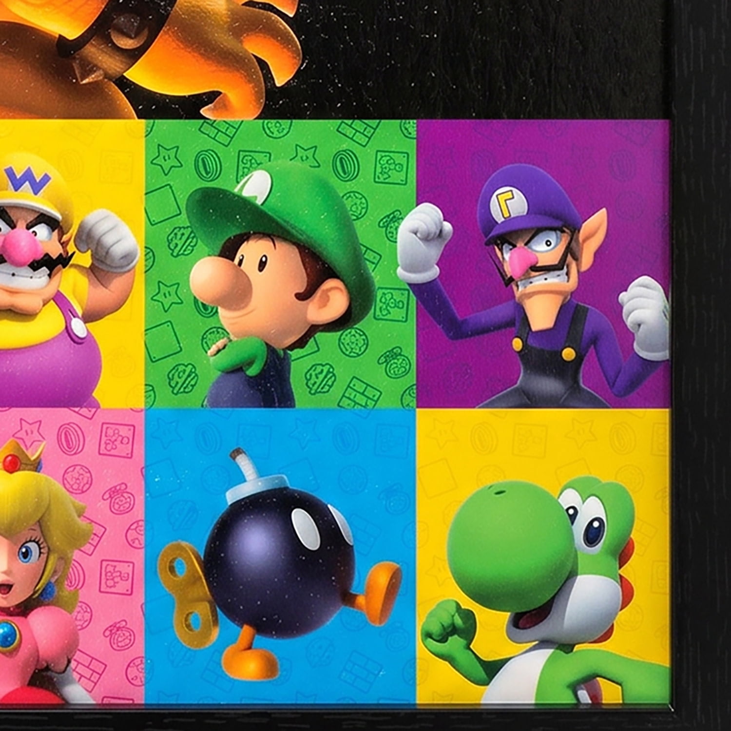 Pyramid America: Super Mario: 3D Friends & Foes - 11x17 Framed Gel Coated Poster - Video Game Artwork, Licensed Nintendo Wall Decor, Collectible Print