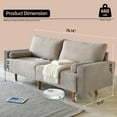 thumbnail image 4 of XIZZI Large 2 Seater Modern Sofa Couch 78" Upholstered Nugget Couches for Living Room(Polyester Fabric,Camel), 4 of 9