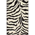 thumbnail image 1 of Unique Loom Wildlife Collection Animal Inspired with Zebra Design Area Rug, 5 ft x 8 ft, Ivory/Black, 1 of 2