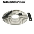 thumbnail image 2 of 49.2FT Metal Garden Hose – Non-Expandable Stainless Steel Water Hose, Lightweight & Kink-Free, Heavy Duty with Spray Nozzle for Yard, RV, Drinking Water Safe, Outdoor Use, 2 of 7