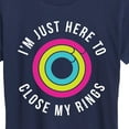 thumbnail image 3 of Instant Message - Just Here To Close My Rings - Women's Short Sleeve Graphic T-Shirt, 3 of 6