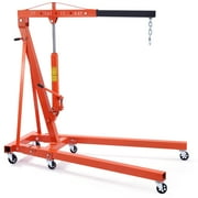 VEVOR 2T Folding Engine Crane Engine Hoist with Level 4400 lbs/2 ton Heavy-Duty Cherry Picker Shop Crane Oldable Engine Crane