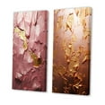 thumbnail image 3 of Designart "Mystical Joy Abstract in Pink and Gold II" Abstract Painting Wall Art Set Of 2 - Modern Gold Wall Decor Set Of 2, 3 of 6