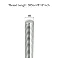 thumbnail image 2 of Uxcell Fully Threaded Rod M8 x 300mm 1.25mm Thread Pitch 304 Stainless Steel Right Hand Threaded Rods Bar Studs 4 Pack, 2 of 4
