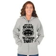 thumbnail image 3 of Cute Raccoon You Going to Finish That Unisex Fleece Graphic Zip Up Hoodie Brisco Brands 2X, 3 of 5