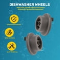 thumbnail image 4 of Dishwasher Lower Bottom Basket Wheels Compatible for & 165314 Dishwasher Spare Parts Lower Rollers, 4 of 9