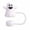 White, variant on 1.65in Ghost Pumpkin Silicone Straw Topper Halloween Reusable Cup Lid Decor Accessory(Black)