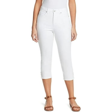 Gloria Vanderbilt Womens Amanda Capri Pants Classic Rise Jeans -White, Size 18