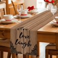 thumbnail image 5 of Vintage Boho Table Runner 70 Inches, Farmhouse Retro Brown Wooden Grain Bed Runner Dresser Scarves Tabletop for Indoor Outdoor Parties/Ceremony/Banquet, 13" x 70", 5 of 9