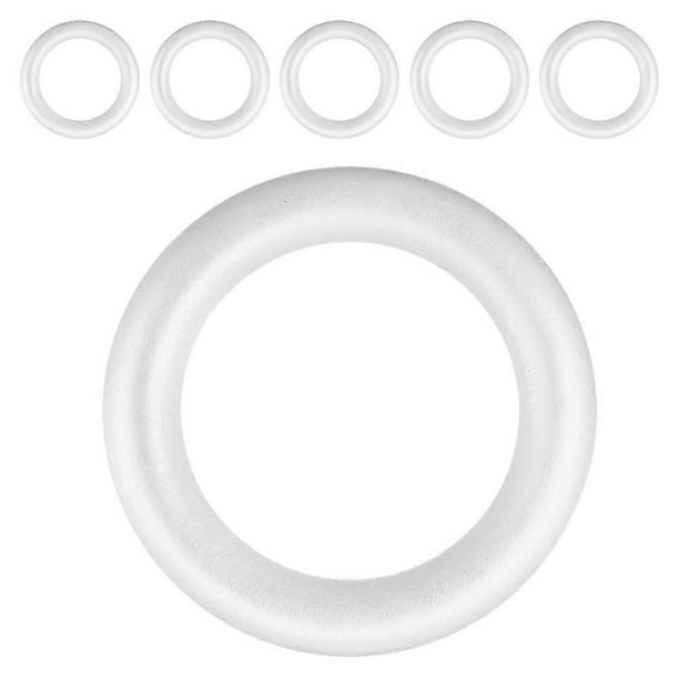 6PCS Foam Wreath Forms, 6.7 Inch Round Foam Rings for DIY Crafts, Christmas, Wedding, Home Decor