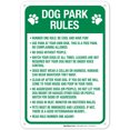 thumbnail image 1 of Dog Park Rules Sign,, 1 of 1