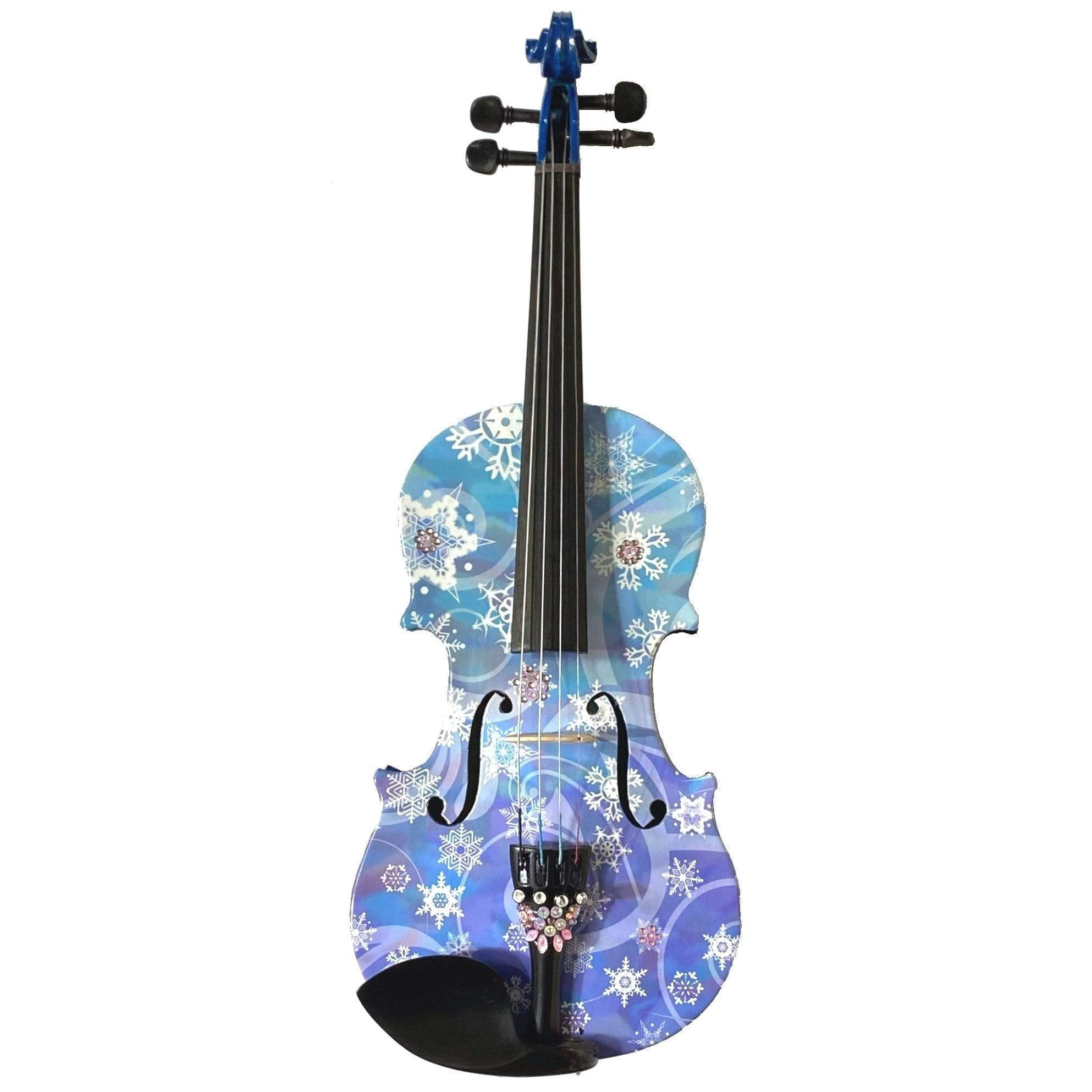 Snowflake Bling Violin Outfit with White Glow Bow