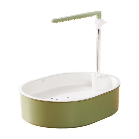 Baño automático para pájaros, caja de ducha automática, piscina de juegos, fuente de ducha interior para pájaros, bañera para loros, cotorras y Ducha verde lineal
